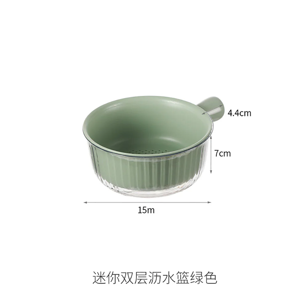 FaSoLa Mini Double-Layer Strainer Basket - Green - Image 5