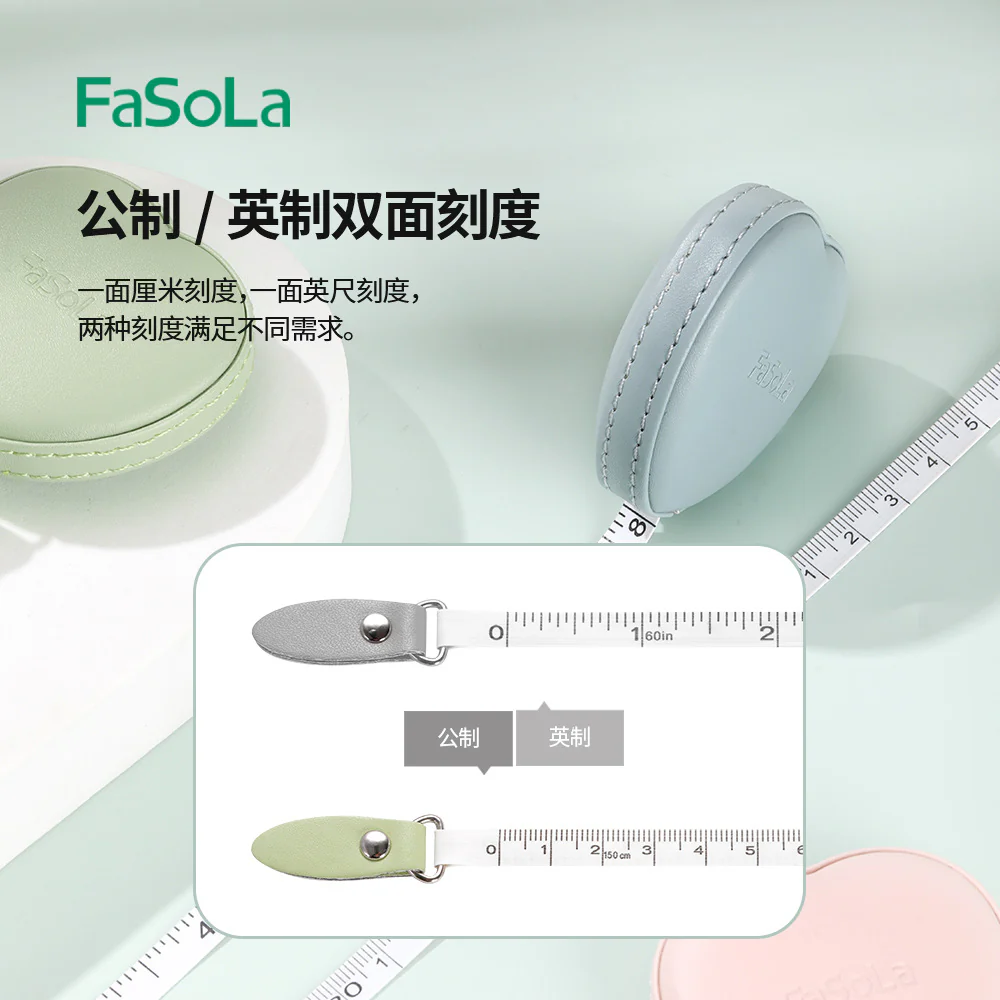 FaSoLa Mini Heart-Shaped Tape Measure - Blue - Image 2
