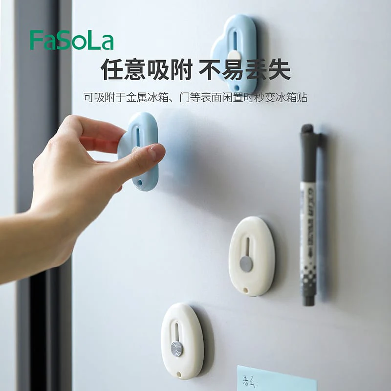 FaSoLa Mini Portable Magnetic Utility Knife - White, Oval, 6*4cm - Image 4