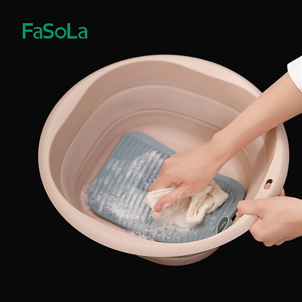 FaSoLa Mini Silicone Hanging Washboard - Blue, 30*17.5*1cm - Image 2