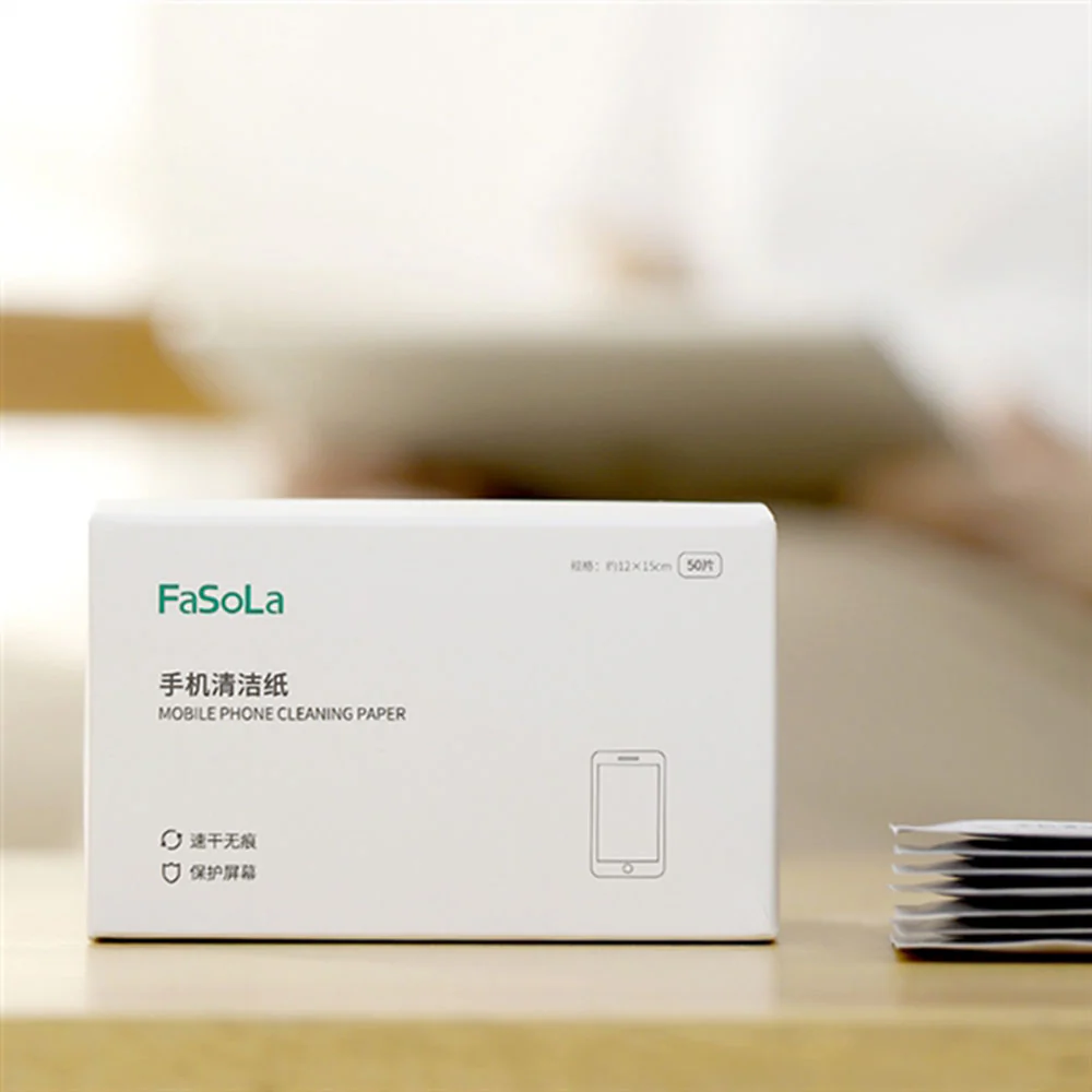 FaSoLa Mobile Phone Cleaning Wipes - 50 Pieces - Image 4