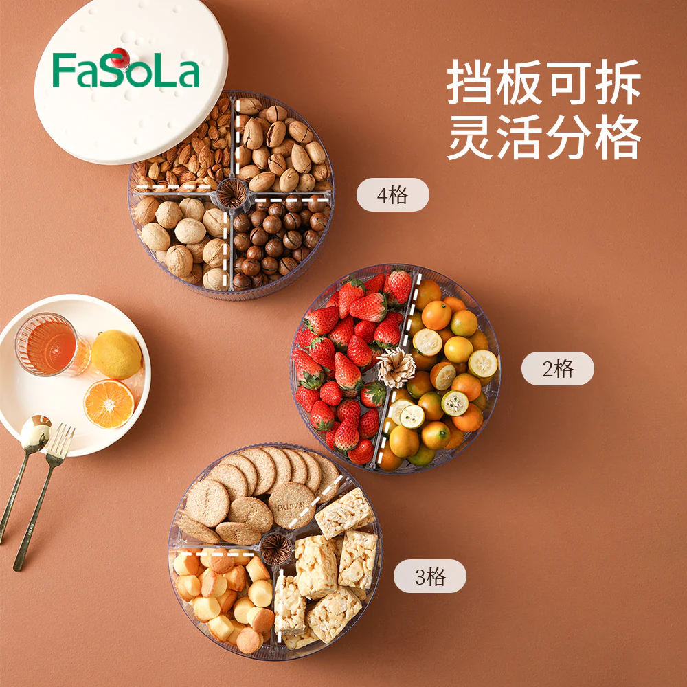 FaSoLa Multi-Compartment Fruit Box - Milky White - Image 2