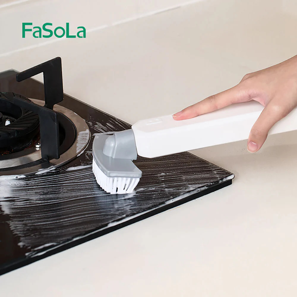 FaSoLa Multi-Function Liquid Dispensing Scrub Brush - White, 24.5*9.5*5.8cm - Image 2