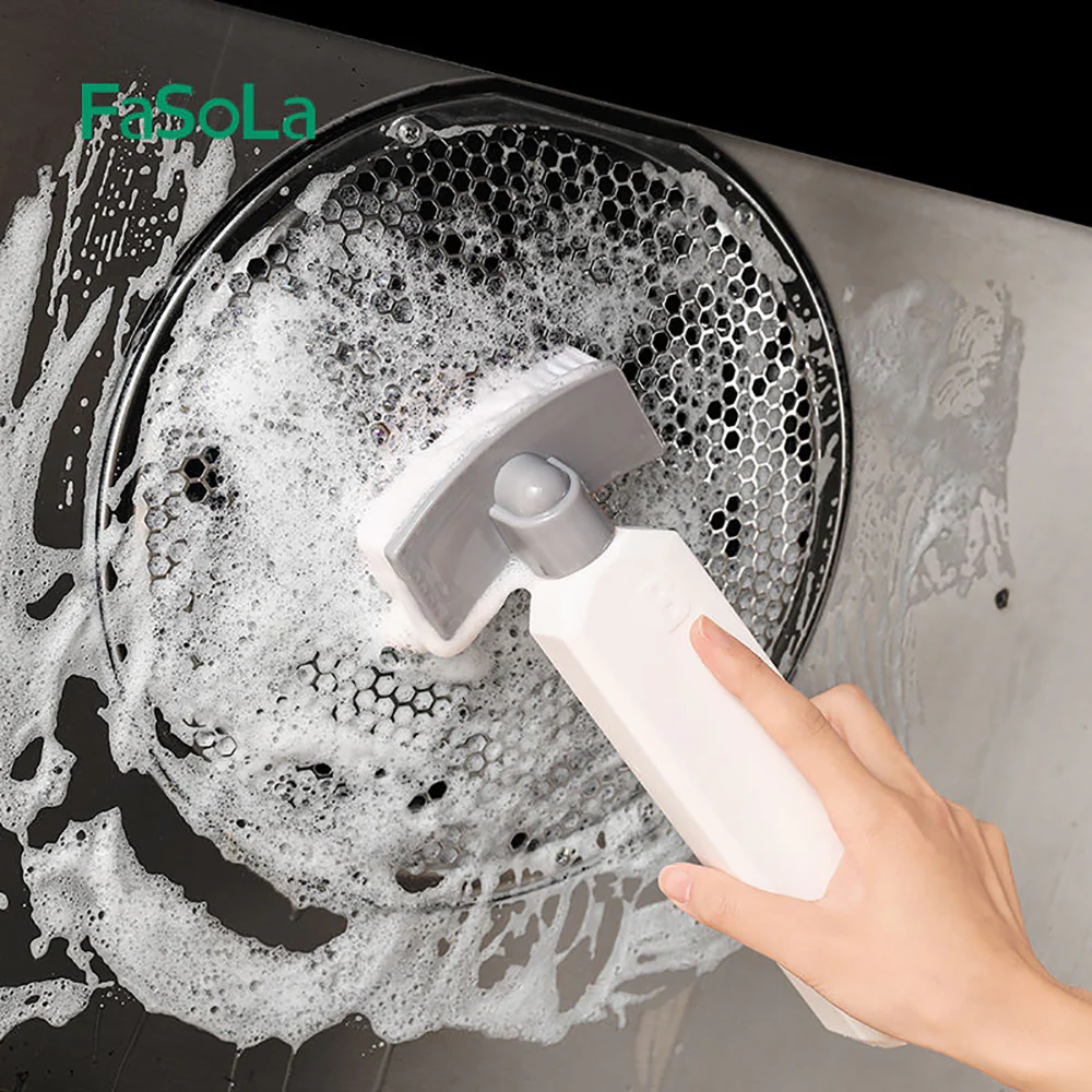 FaSoLa Multi-Function Liquid Dispensing Scrub Brush - White, 24.5*9.5*5.8cm - Image 3