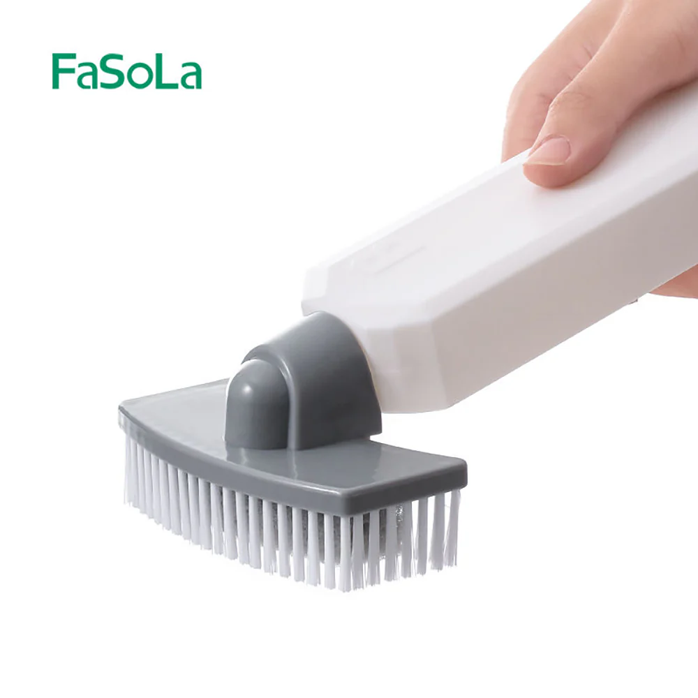 FaSoLa Multi-Function Liquid Dispensing Scrub Brush - White, 24.5*9.5*5.8cm - Image 6