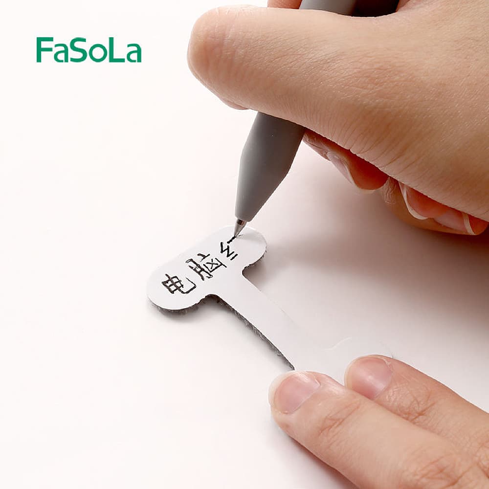 FaSoLa Multi-Functional Cable Organizer Velcro Straps - 8 Pack, Gray - Image 3