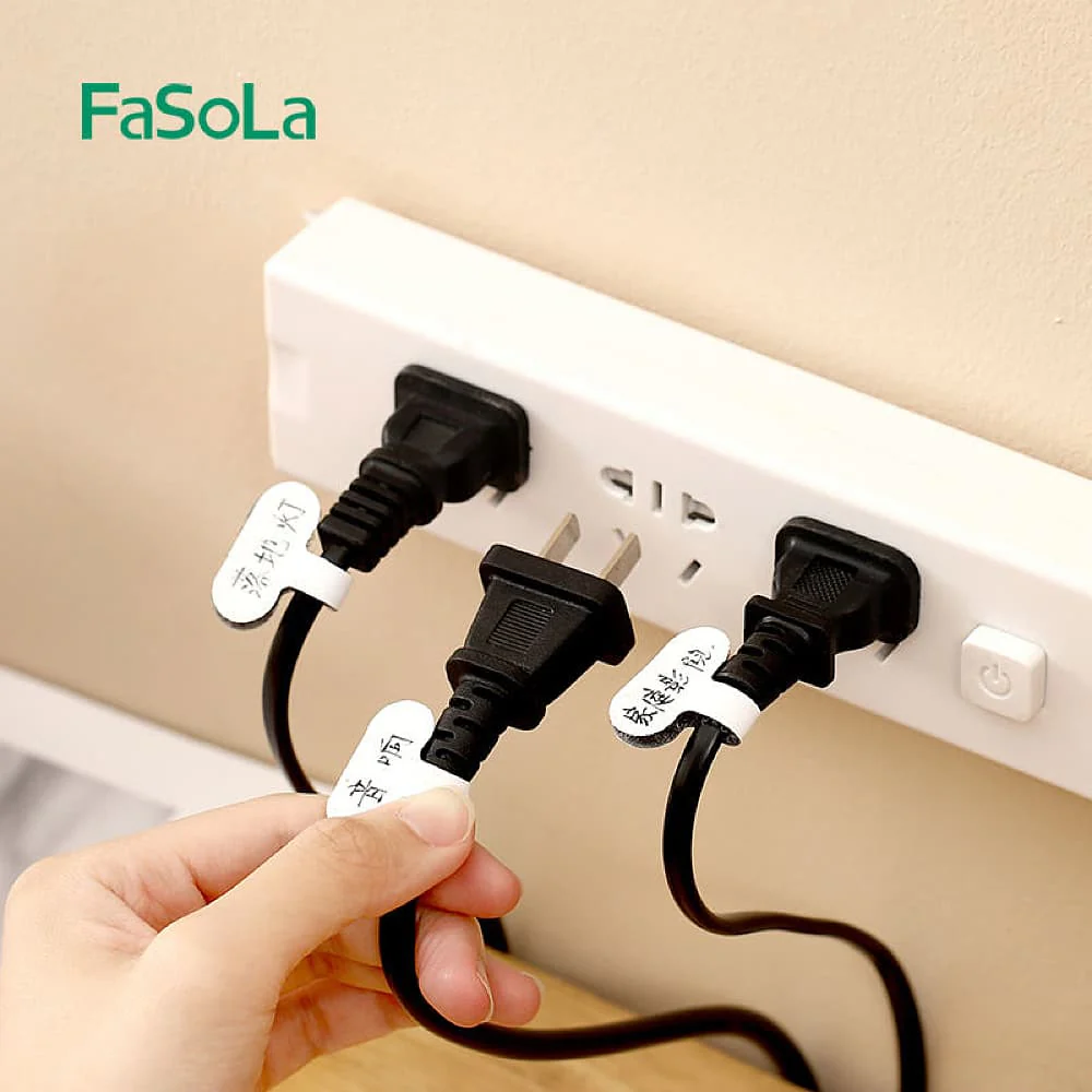 FaSoLa Multi-Functional Cable Organizer Velcro Straps - 8 Pack, Gray - Image 4