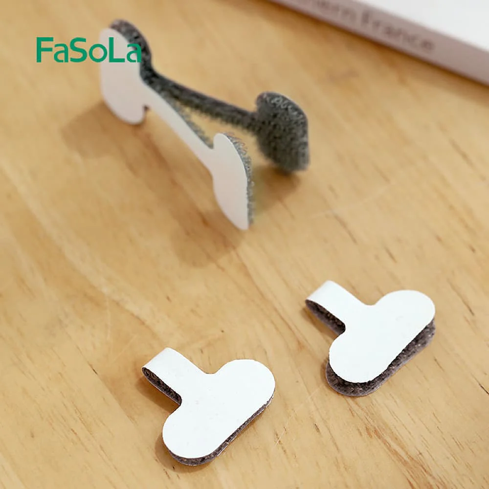 FaSoLa Multi-Functional Cable Organizer Velcro Straps - 8 Pack, Gray - Image 6