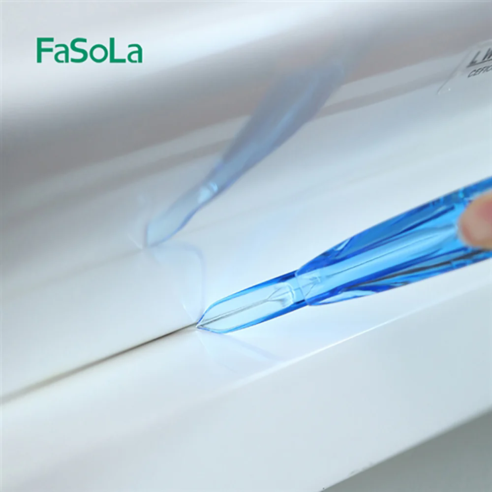 FaSoLa Multi-Functional Kitchen Plastic Stain Scraper - Blue, 18*2.3*1.3cm - Image 3
