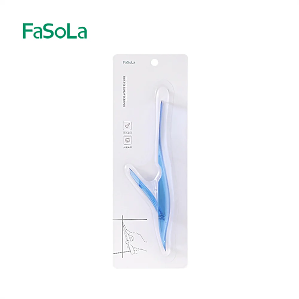 FaSoLa Multi-Functional Kitchen Plastic Stain Scraper - Blue, 18*2.3*1.3cm - Image 4