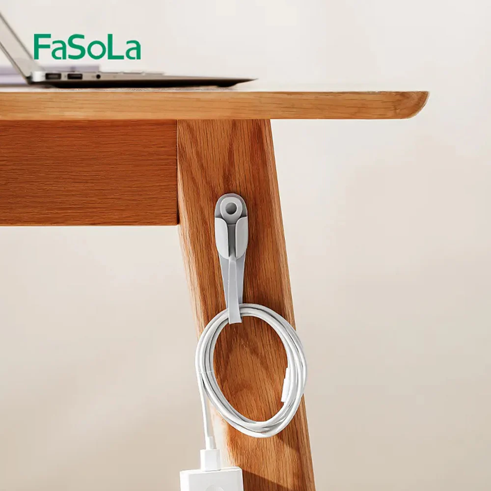 FaSoLa Multi-Functional Silicone Cable Organizer - Gray - Image 3