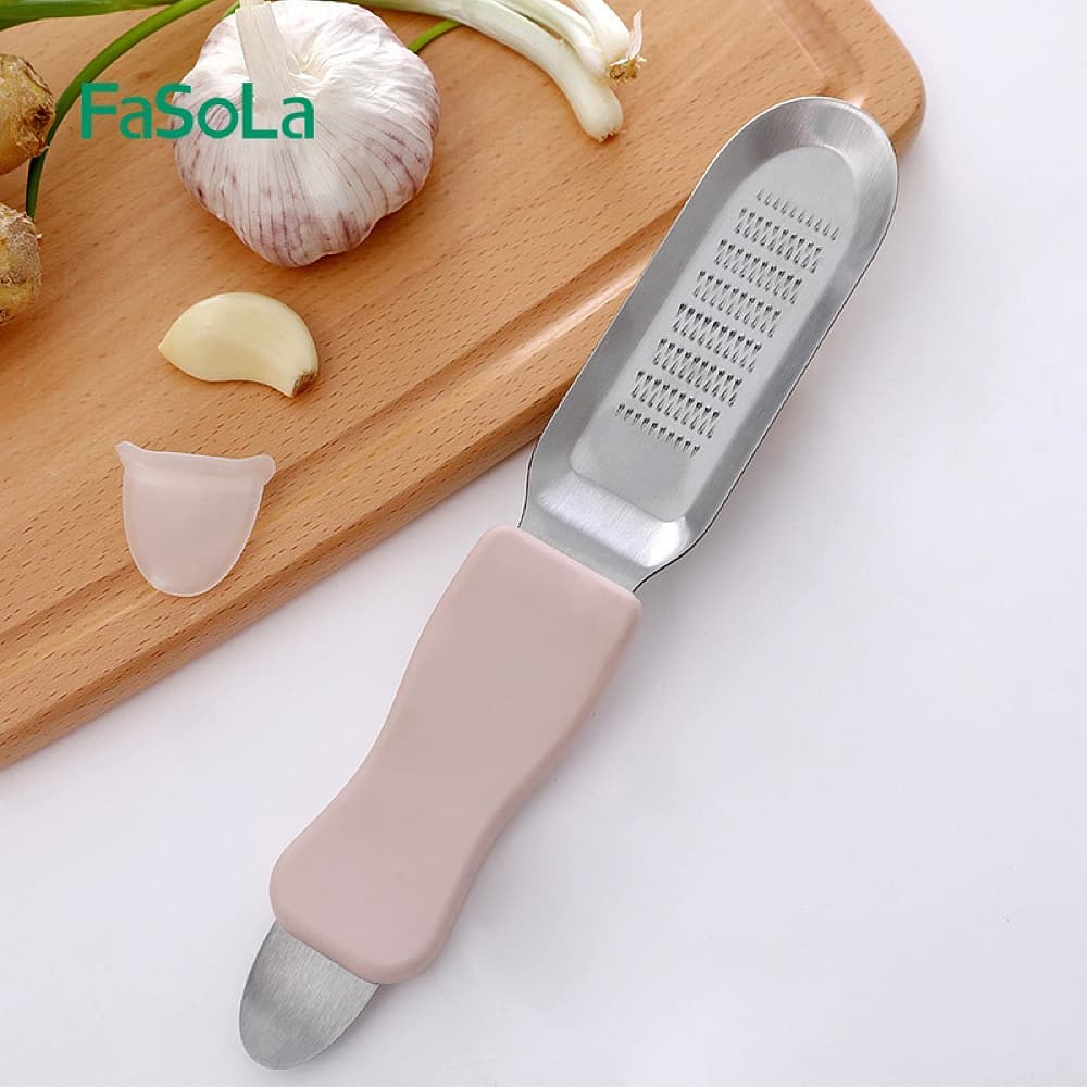 FaSoLa Multi-Functional Stainless Steel Ginger and Garlic Grater - Pink - Image 4