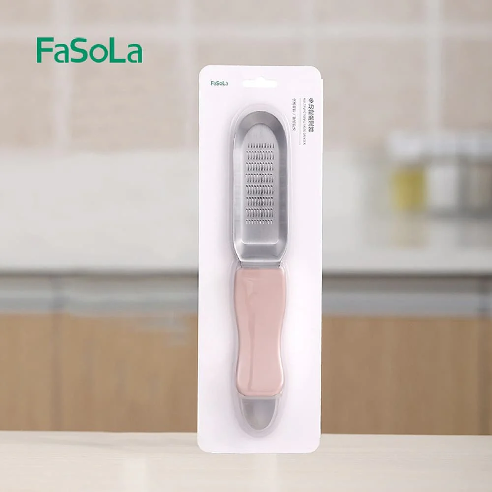 FaSoLa Multi-Functional Stainless Steel Ginger and Garlic Grater - Pink - Image 5