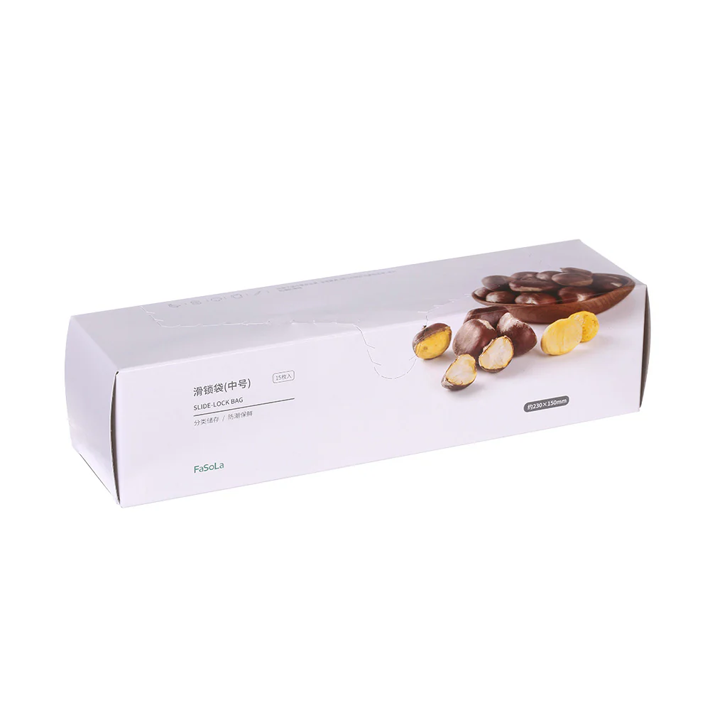 FaSoLa Multi-Functional Zipper Food Storage Bags - Medium, White, 23*15cm, 15 Pieces - Image 4