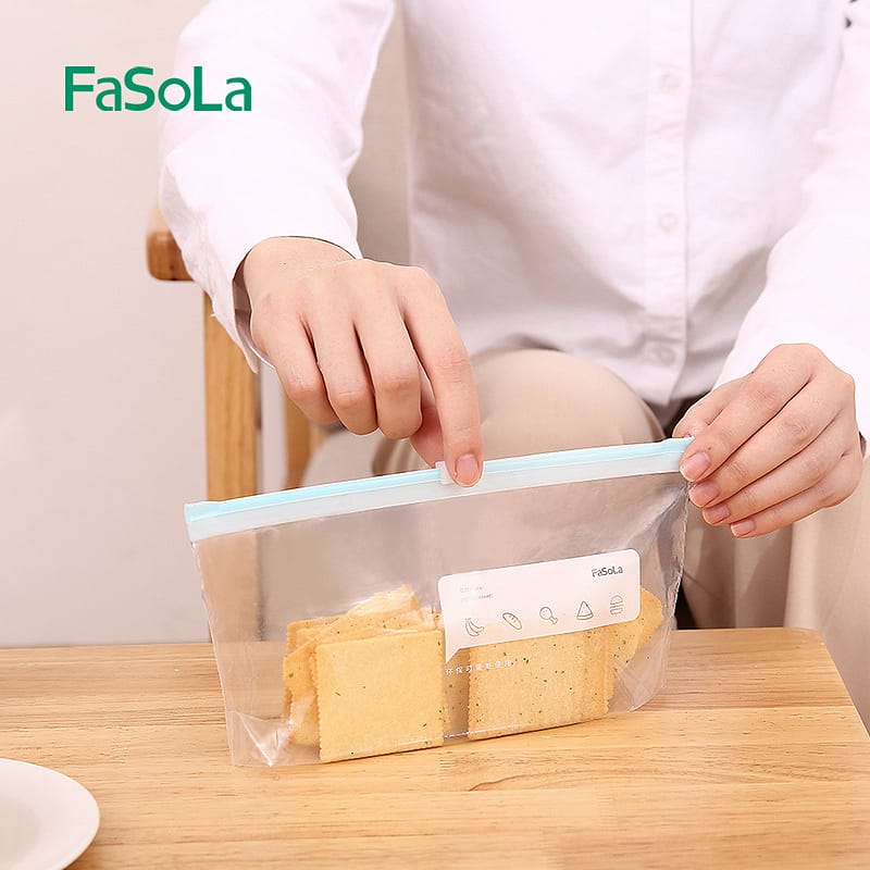 FaSoLa Multi-Functional Zipper Lock Bags - Small, White, 20x10cm, 20 Pieces - Image 3