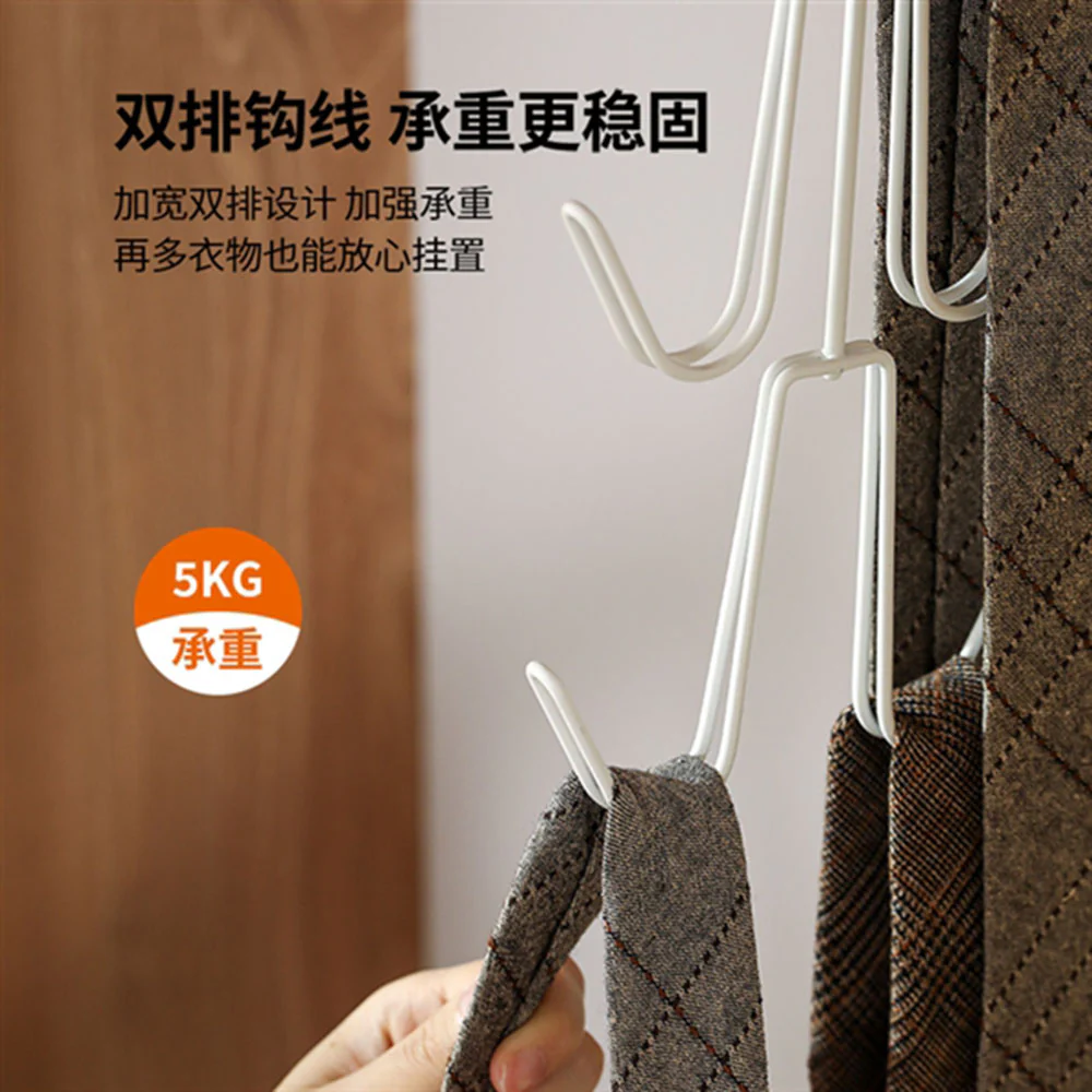 FaSoLa Multi-Hook Iron Hanger - White, 37.5*13*1.1cm - Image 4