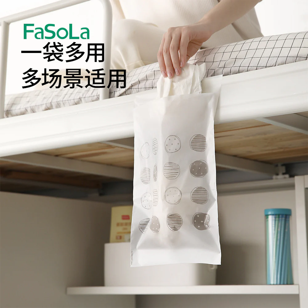 FaSoLa Multi-Purpose Trash Bags - White, Pack of 30 - Image 4
