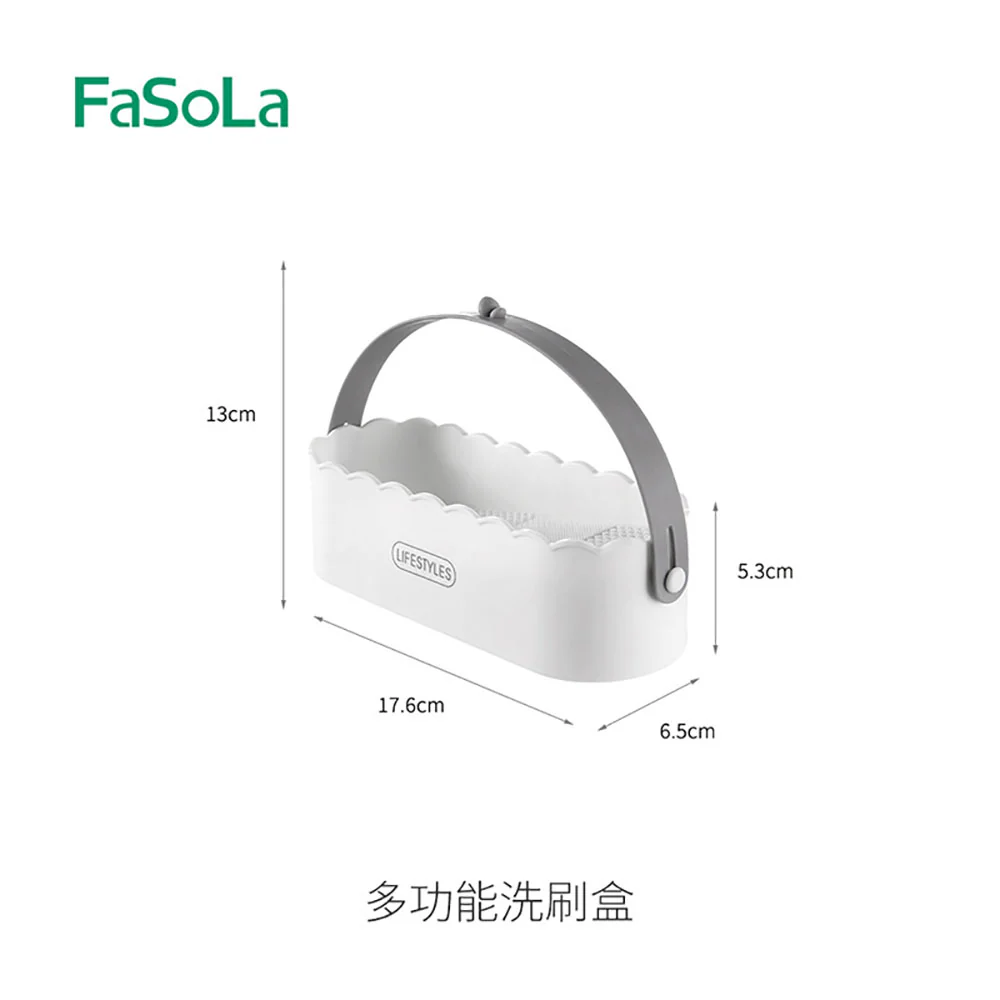 FaSoLa Multifunctional Brush Cleaning Box - White - Image 5