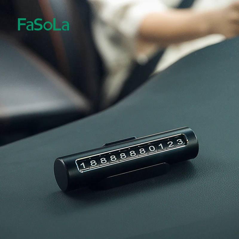 FaSoLa Multifunctional Safety Hammer with Parking Number Plate - Black, 13*4cm - Image 3
