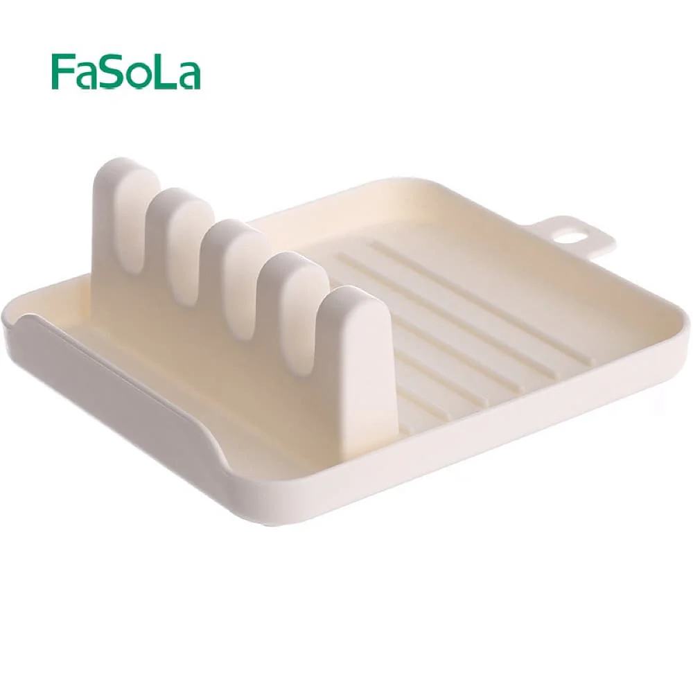 FaSoLa Multifunctional Spatula and Lid Holder - White, 16*12.7*5cm - Image 5