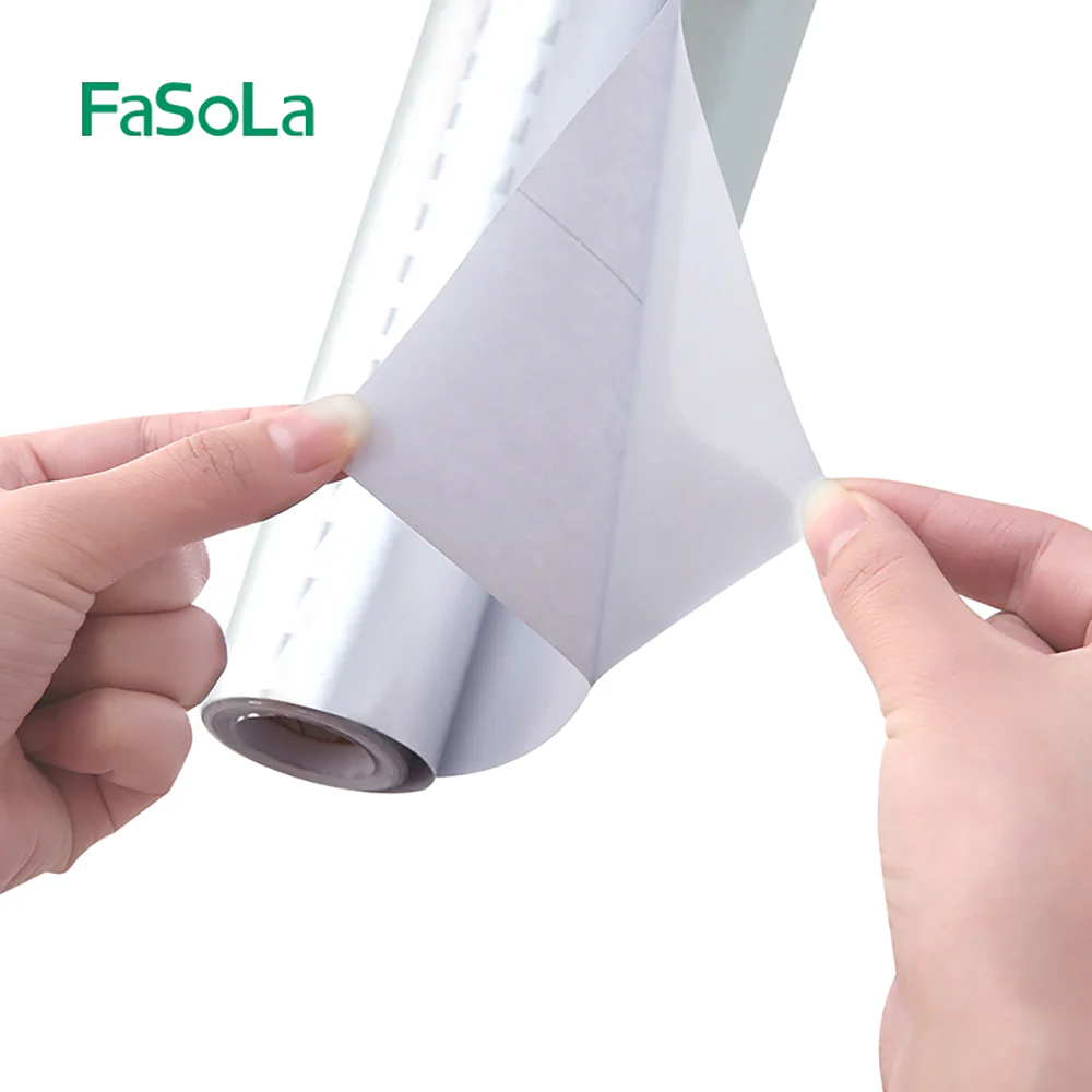 FaSoLa Multipurpose Kitchen Oil-Proof Sticker - Grid Pattern, 3m - Image 2