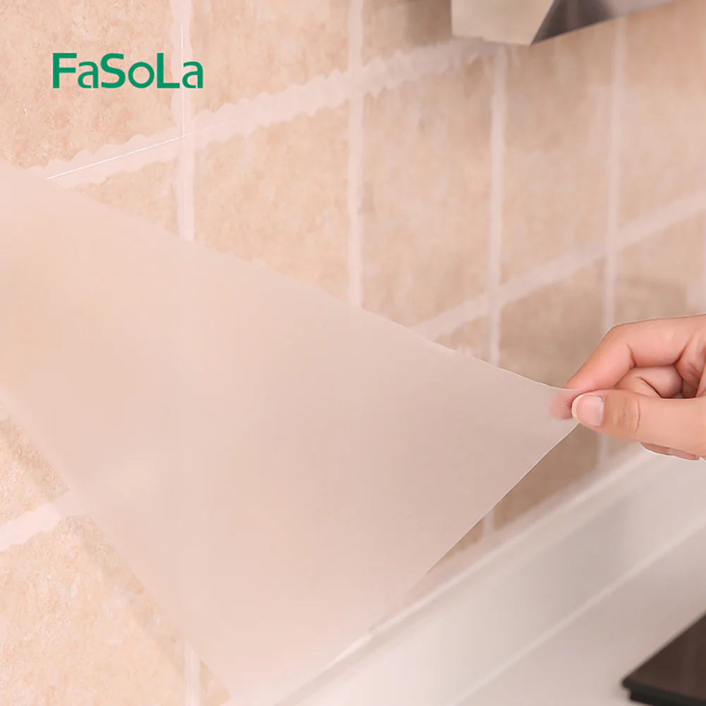 FaSoLa Multipurpose Kitchen Oil-Proof Sticker - Grid Pattern, 5m - Image 3
