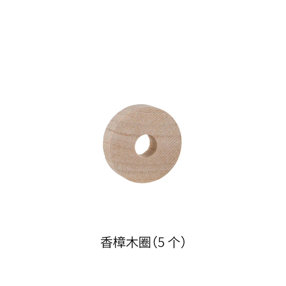 FaSoLa Natural Camphor Wood Rings - 5 Pieces - Image 3