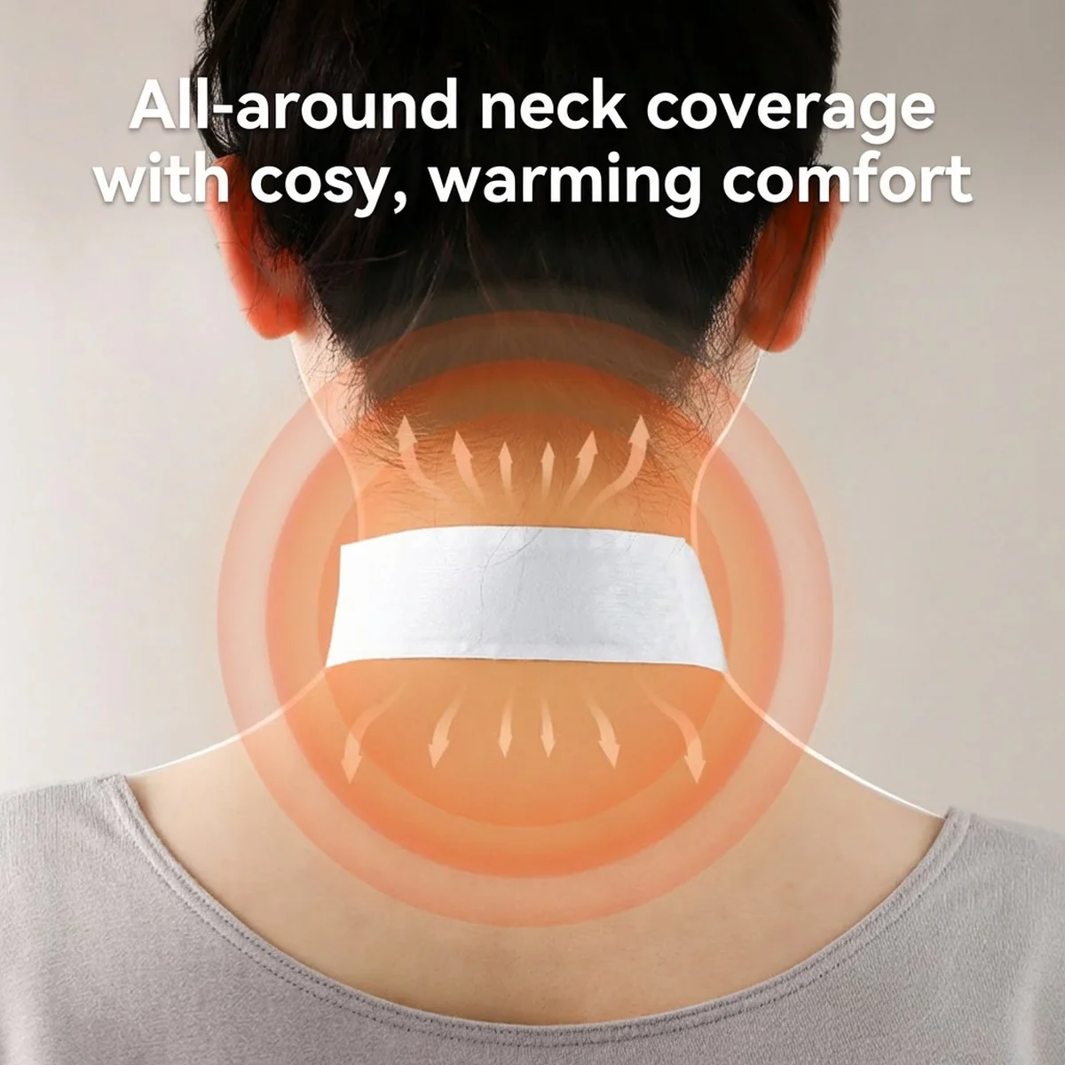 FaSoLa Neck and Shoulder Heat Therapy Patches - 5-Pack, White - Image 2