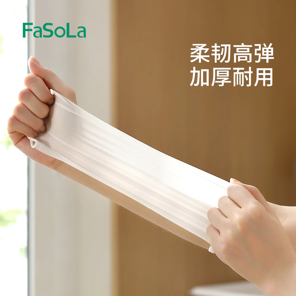 FaSoLa Nitrile Household Gloves S Size - Semi-Transparent White, 30 Pieces - Image 4