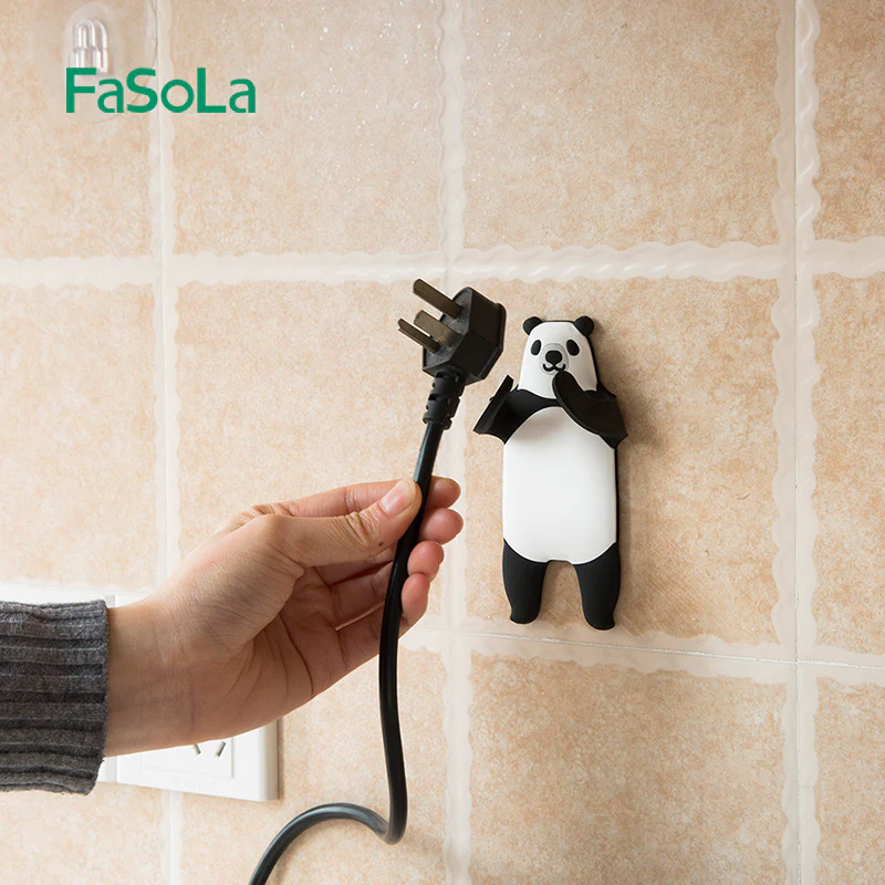 FaSoLa No-Drill Adhesive Animal Hooks - Panda, Max Load 500g - Image 2