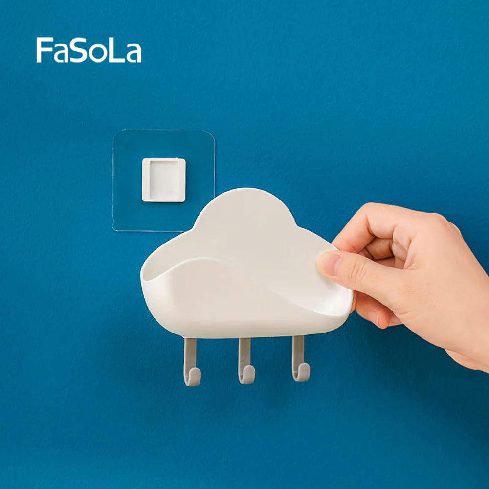 FaSoLa No-Drill Cloud Hooks - White, 12*3.6*12cm - Image 5