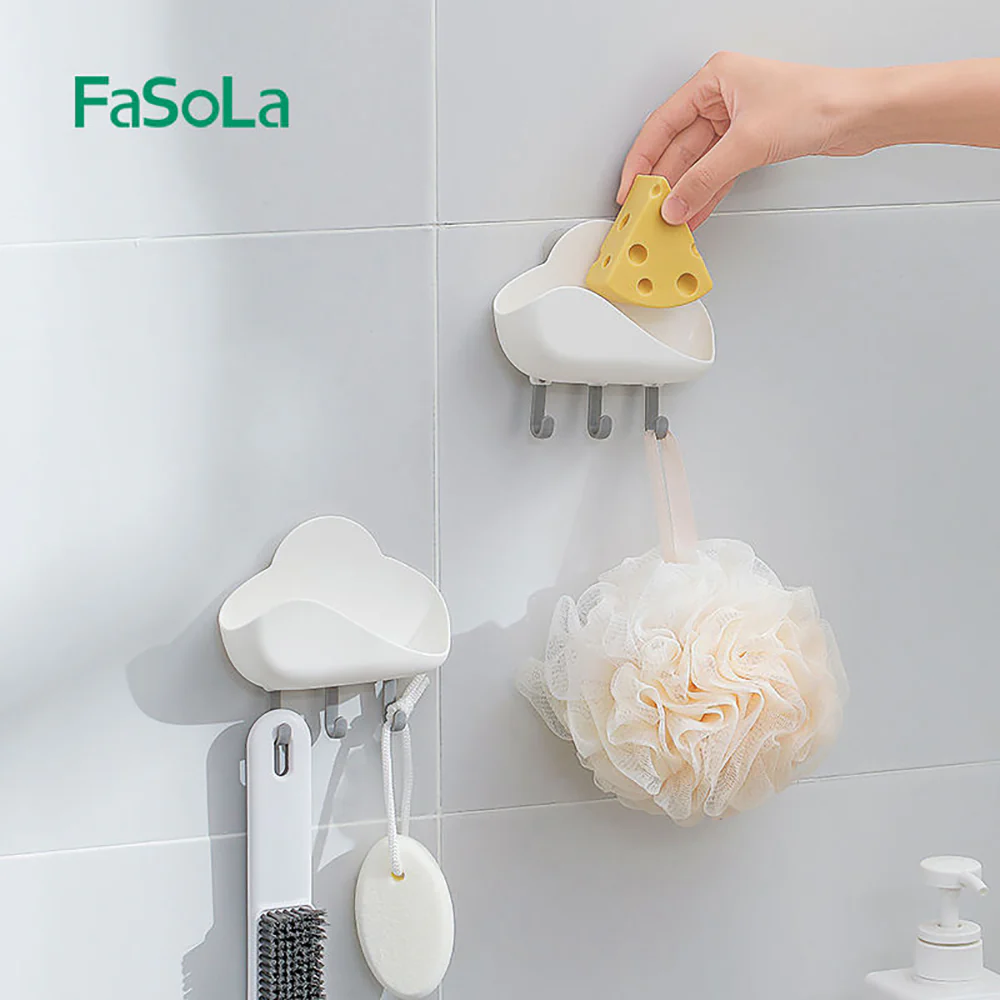 FaSoLa No-Drill Cloud Hooks - White, 12*3.6*12cm - Image 6