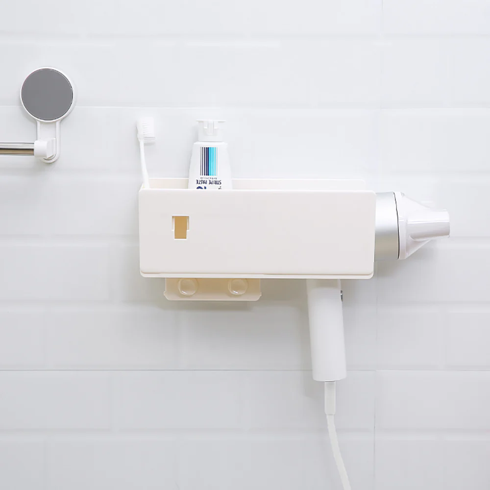 FaSoLa No-Drill Hair Dryer Holder - Off-White