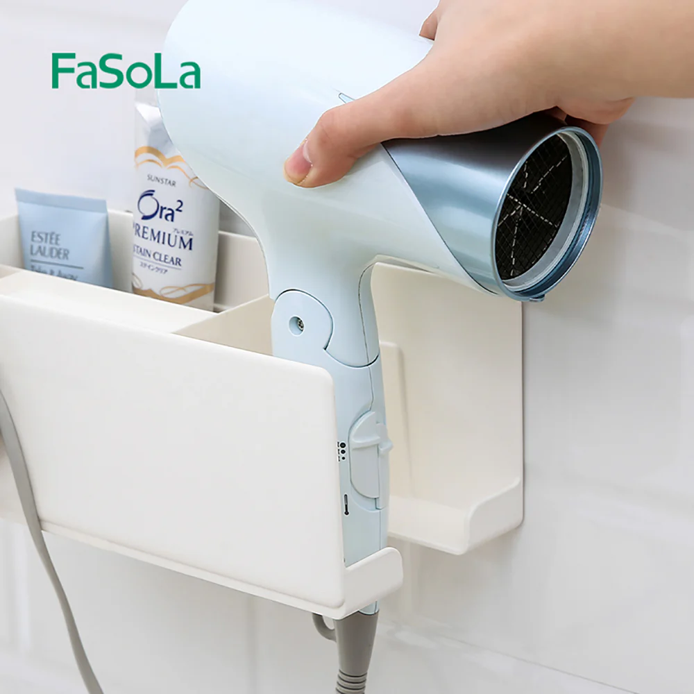 FaSoLa No-Drill Hair Dryer Holder - Off-White - Image 2
