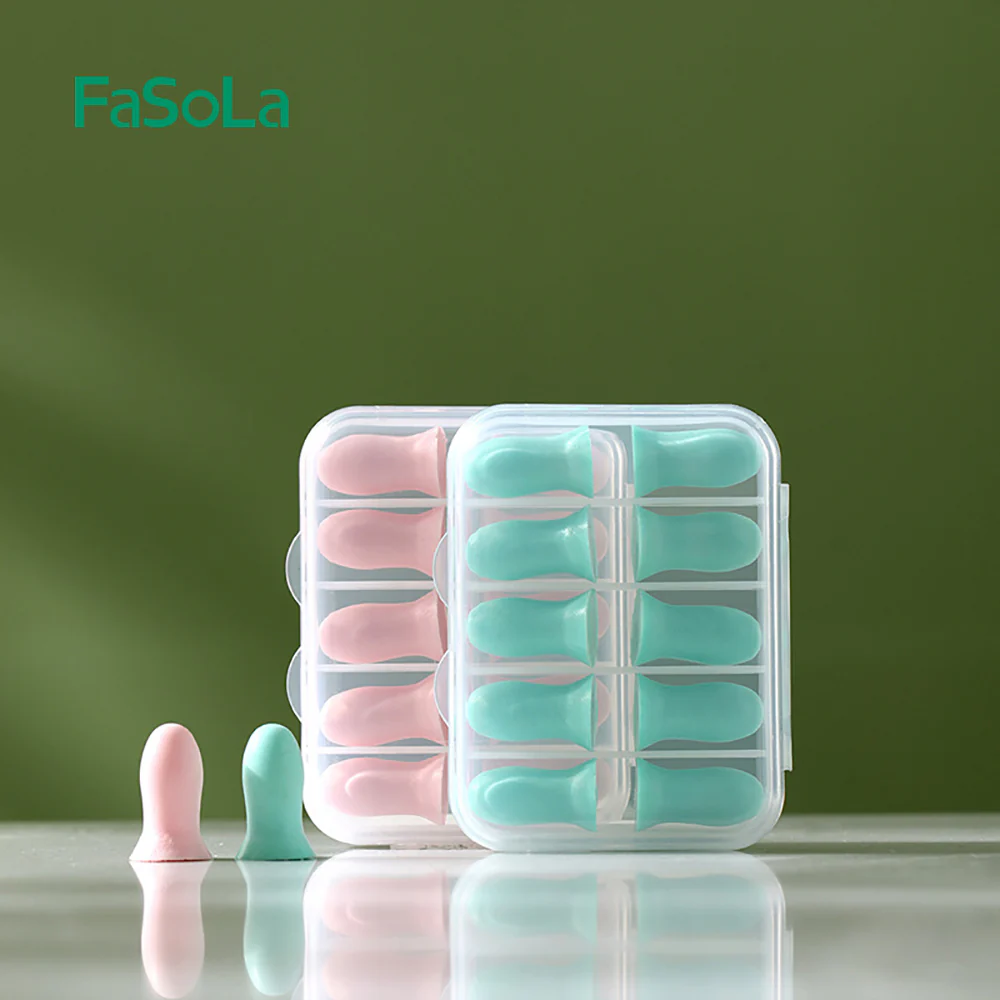 FaSoLa Noise-Cancelling Earplugs - Light Green, 10 Pairs - Image 5