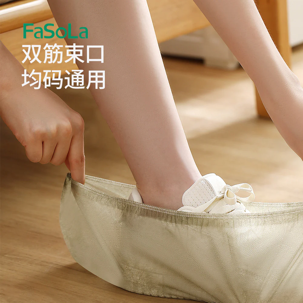 FaSoLa Non-Woven Shoe Covers - Pink, 100 Pieces - Image 3