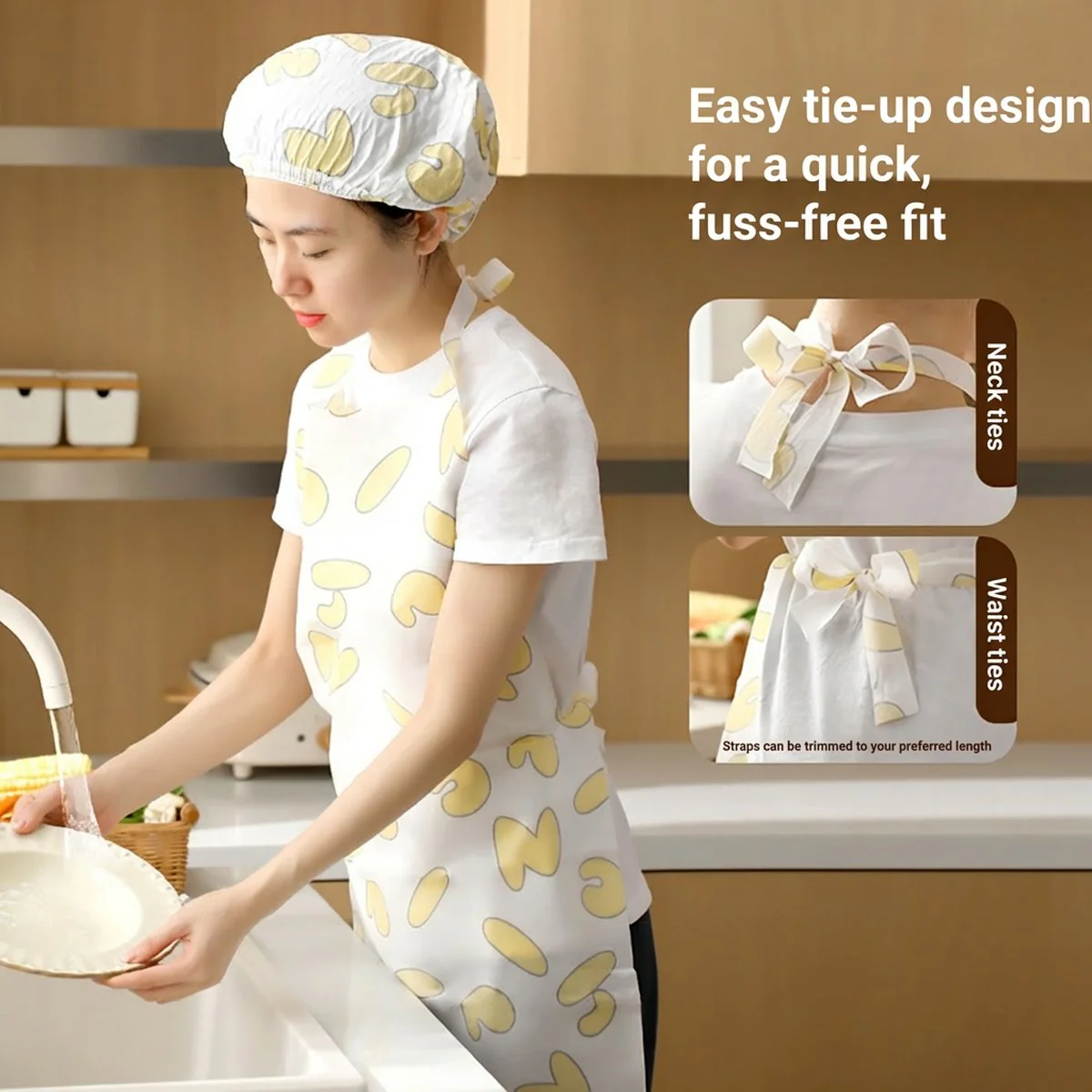 FaSoLa Non-Woven Shower Caps with White Print - Pack of 20 - Image 2