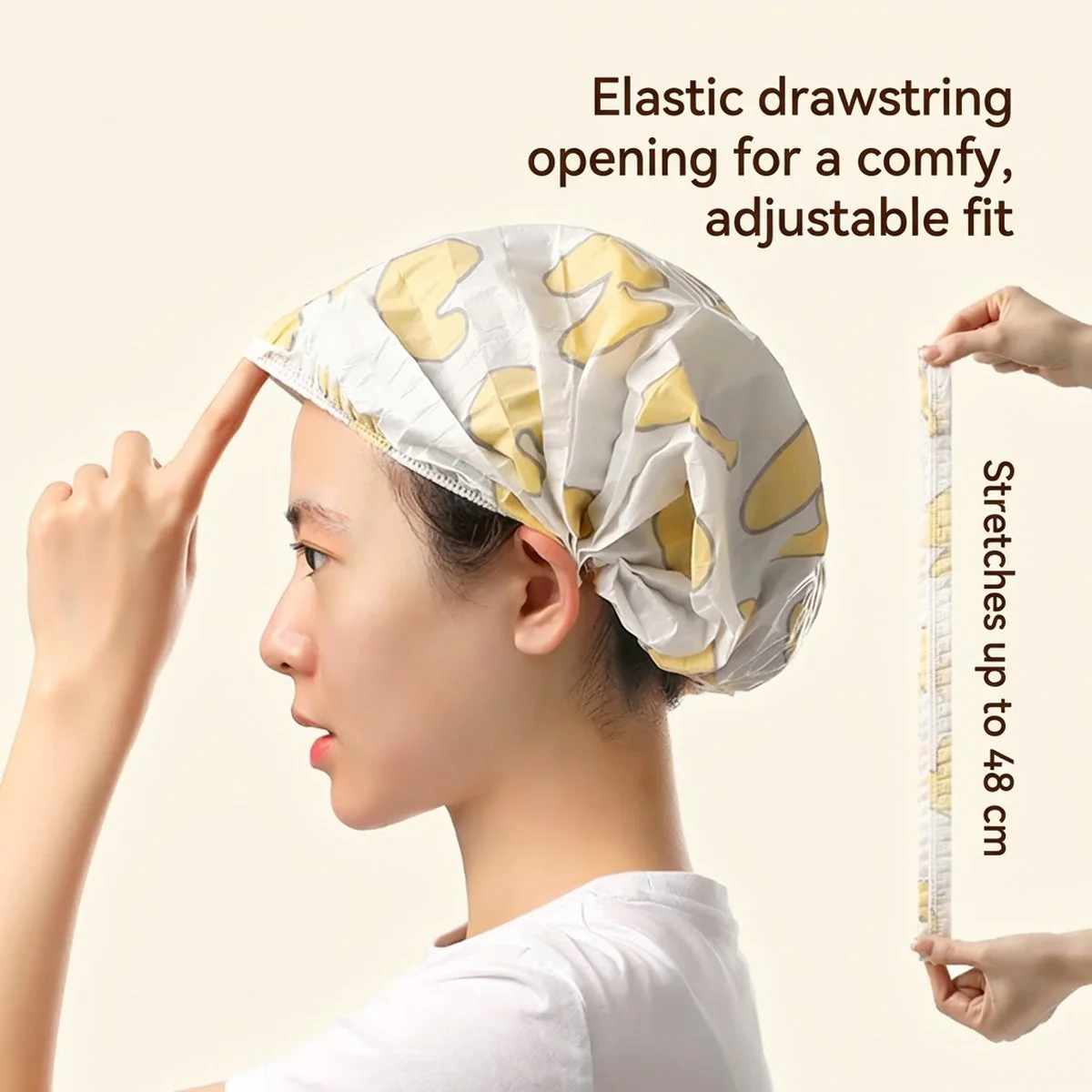 FaSoLa Non-Woven Shower Caps with White Print - Pack of 20 - Image 3