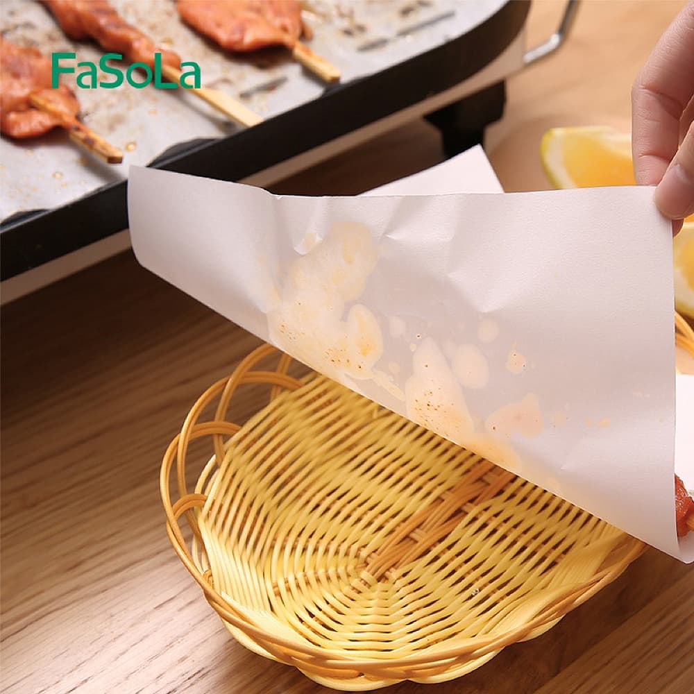 FaSoLa Oil-Absorbing Paper for Fried Food - 50 Sheets, 21.8*19.7cm - Image 2