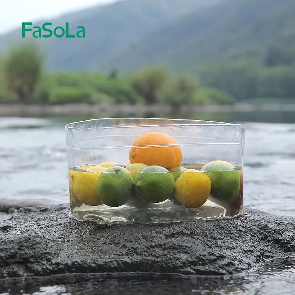 FaSoLa Outdoor Foldable Transparent Water Basin - 25*14cm - Image 3