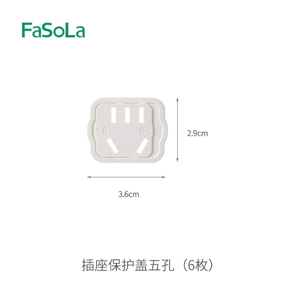 FaSoLa Outlet Safety Covers - 5-Hole, Pack of 6 - Image 5