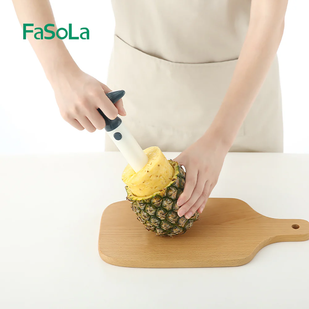 FaSoLa Pineapple Corer and Slicer - White and Blue - Image 2
