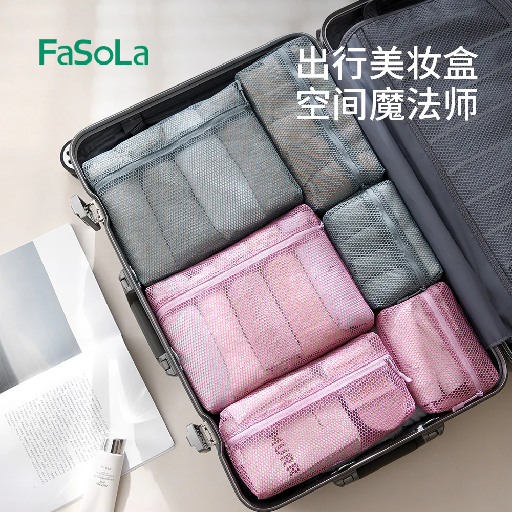 FaSoLa Pink Mesh Storage Bag - Small - Image 2