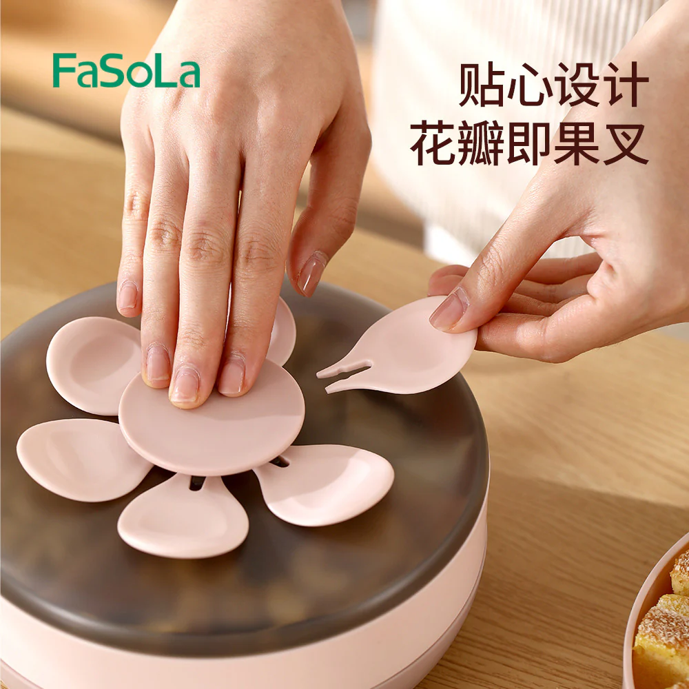 FaSoLa Pink Petal Double-Layer Snack Box - Image 3