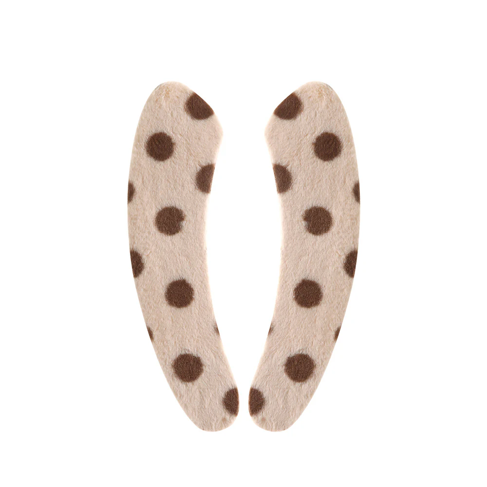 Fasola Polka Dot Rabbit Fur Toilet Seat Cover - Khaki, 1 Pair - Image 5