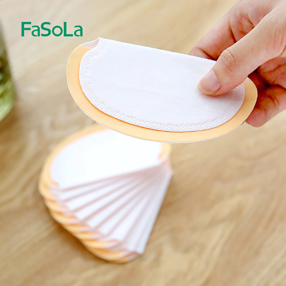 FaSoLa Polymer Underarm Pads - White, 20 Pieces - Image 3