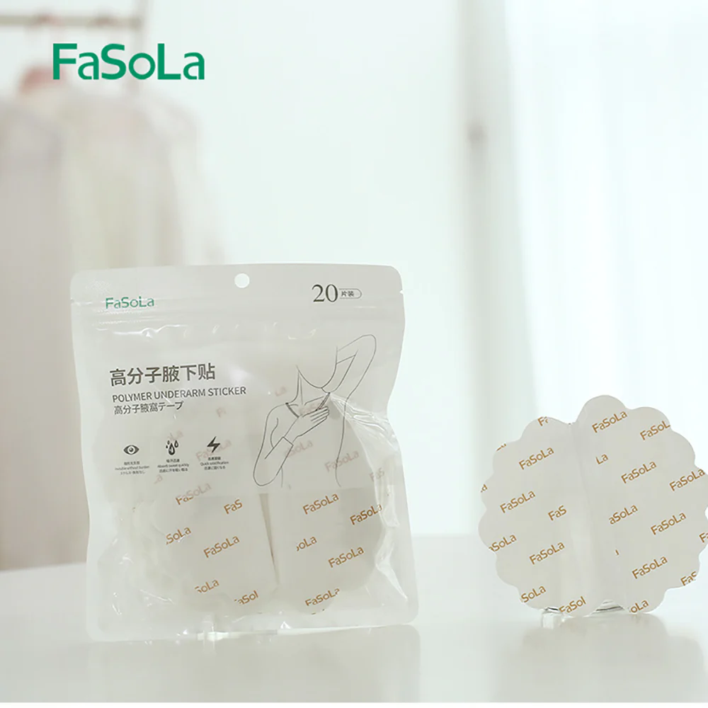 FaSoLa Polymer Underarm Pads - White, 20 Pieces - Image 4