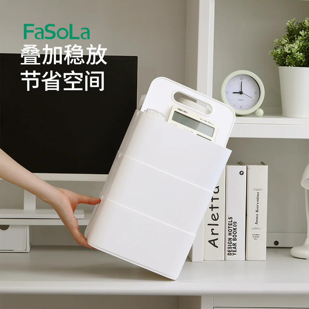 FaSoLa Portable Square Storage Box - White - Image 3