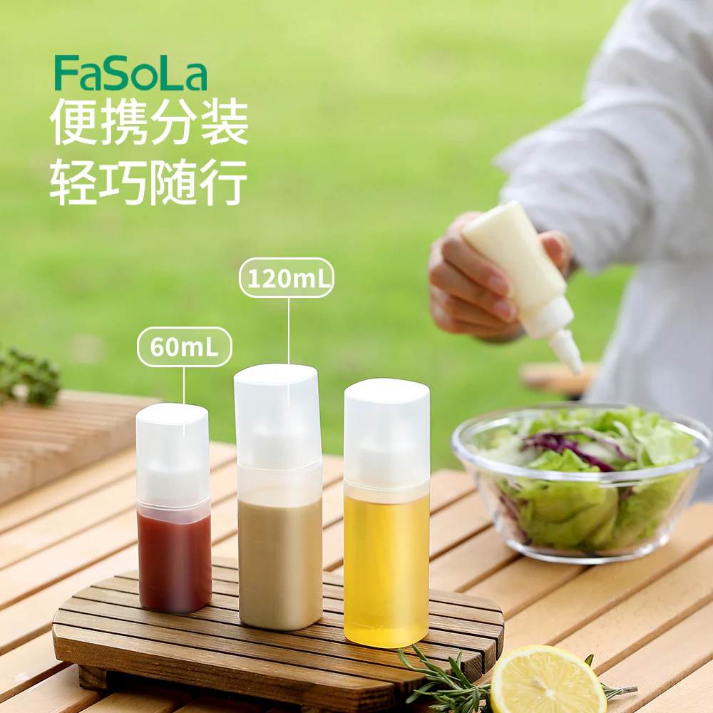 FaSoLa Portable Squeeze Bottles - 60ml, Pack of 2 - Image 2
