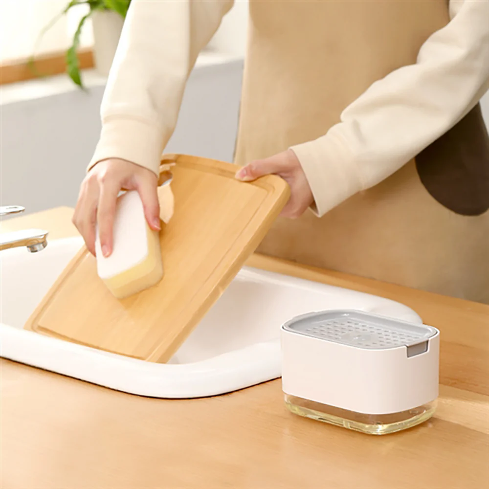FaSoLa Press-Type Soap Dispenser - White - Image 3